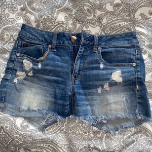 American eagle super stretch midi shorts
